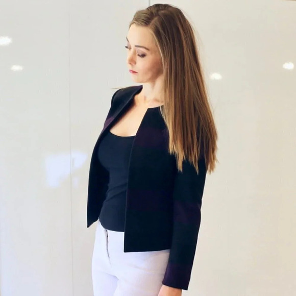 Tahari striped blazer - Picture 1 of 10